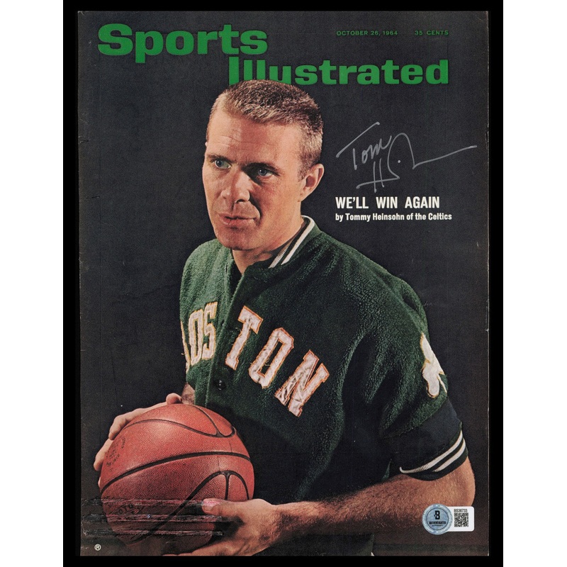 Tommy Heinsohn Autographed Sports Illustrated Cover Celtics Beckett QR #BS36733